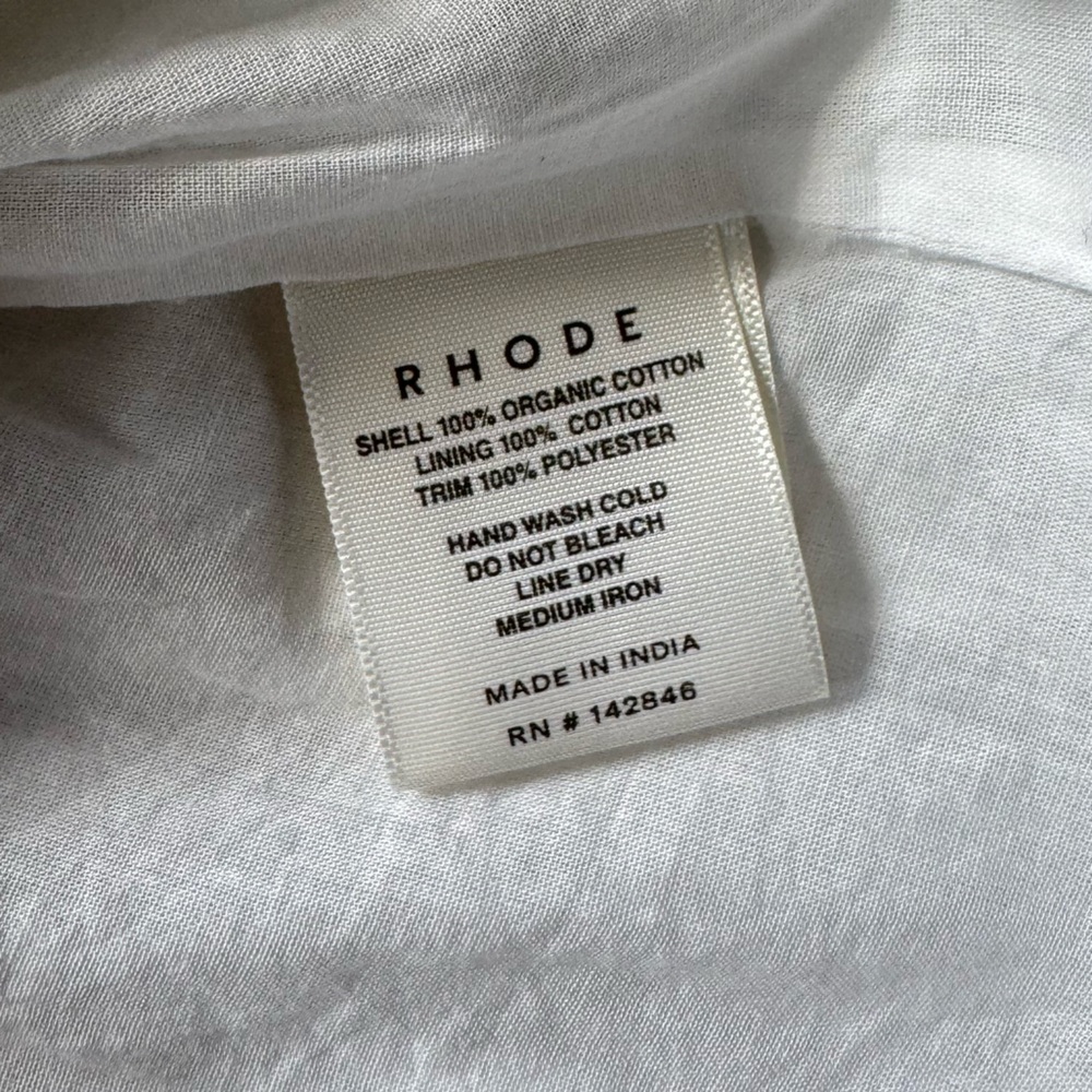 New RHODE Elsa Embellished Cotton Wrap Minidress size S - Picture 12 of 16